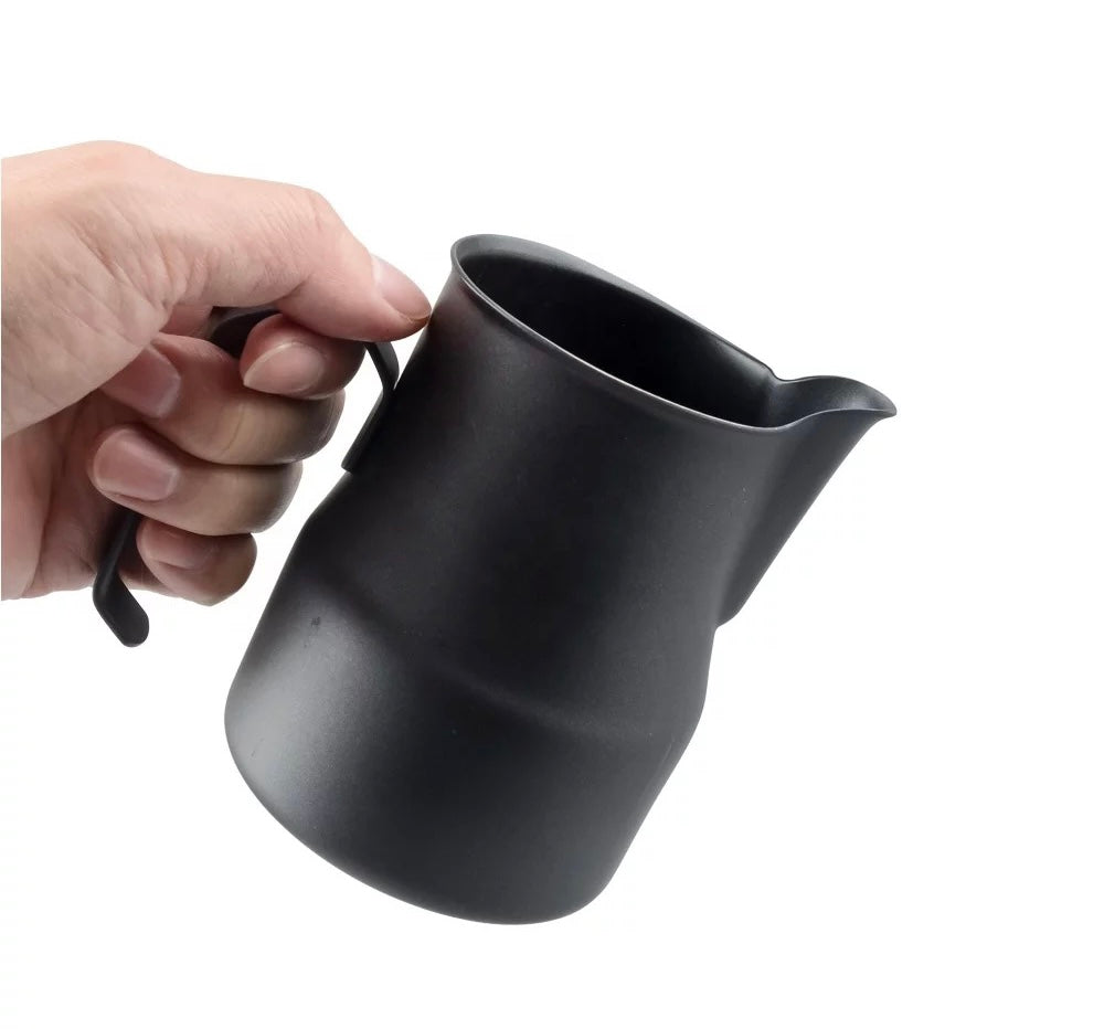 Round Spouted Black Coated Milk Pitcher